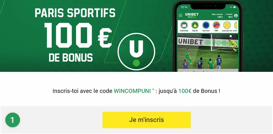 Bonus Unibet 100 euros